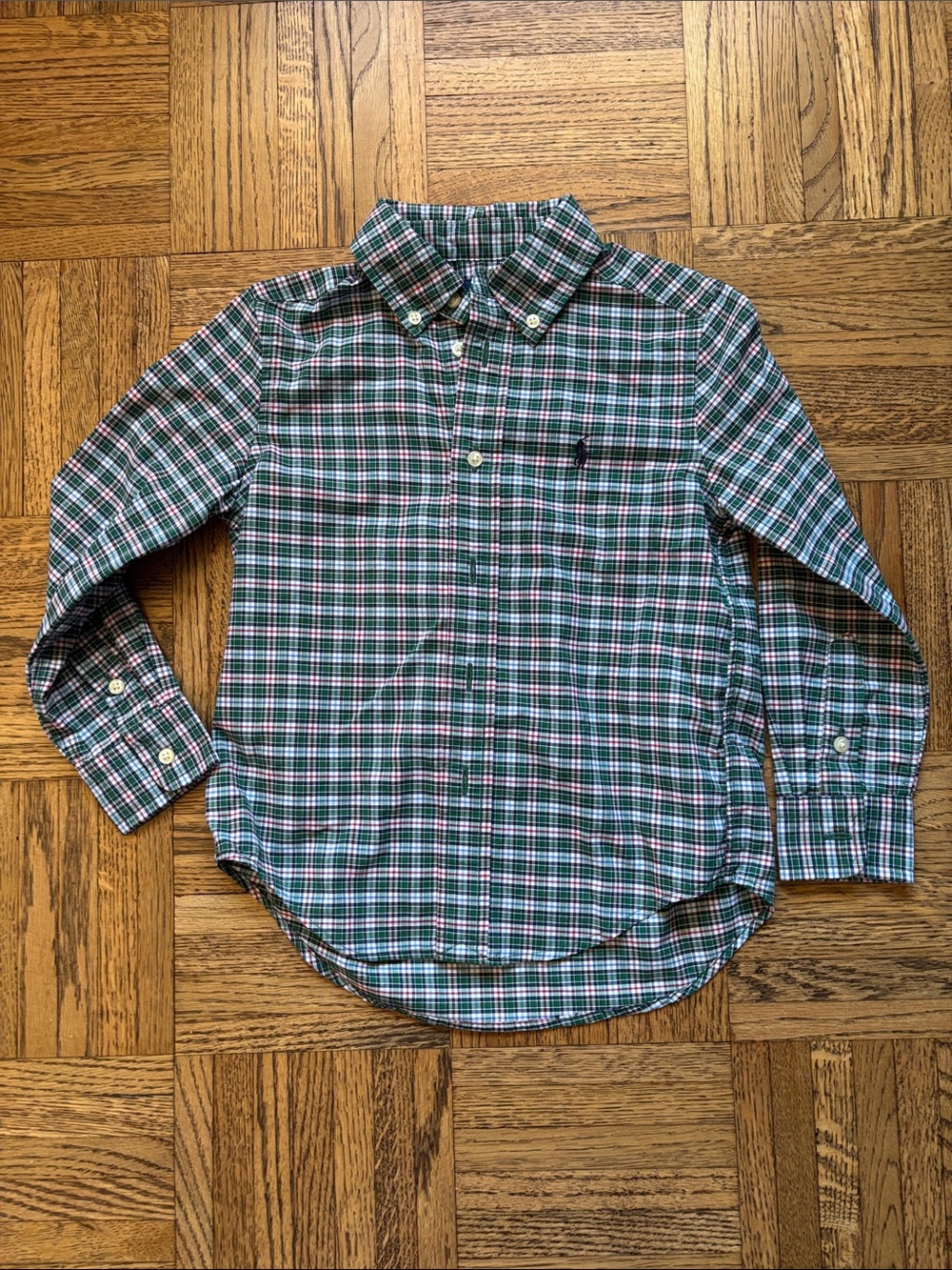 Polo by Ralph Lauren Green Blue Plaid Button-Down Shirt